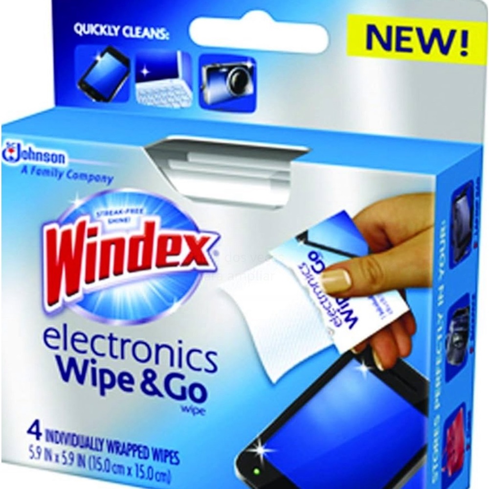 WINDEX Electronics WIPE & GO Individually Wrapped Wipes Quantity of 3 NEW in BOX - Picture 3 of 9